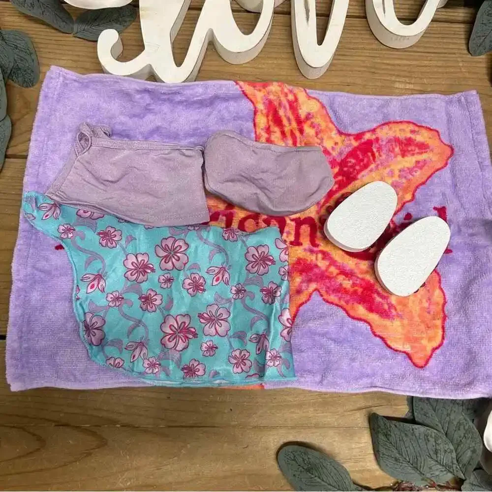 American Girl of Today Summer Beach Towel Tankini Sunglasses Sandals Tote - Picture 5 of 8